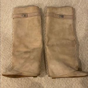 Givenchy Shark Lock Suede Grey Boot